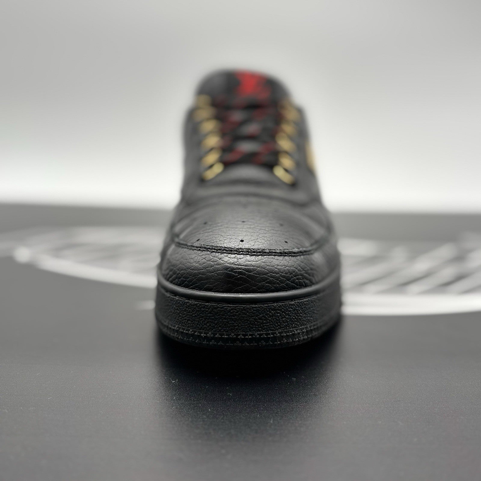 Size 9 LV (10-10.5 US) - Louis Vuitton Hardware Calfskin Trainer ‘ Black, Gold ‘