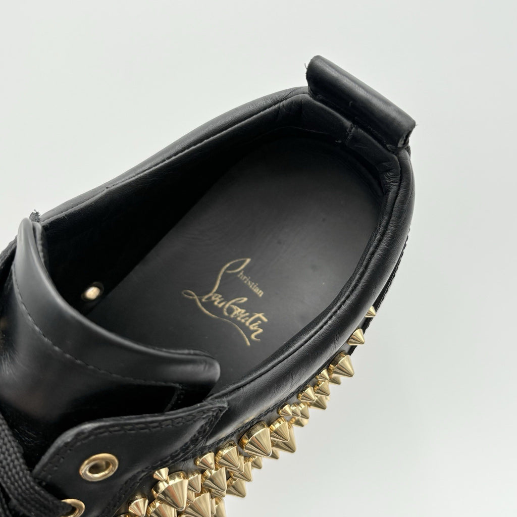Size 43 (10 US) Christian Louboutin Low Spiked Sneaker  ' Black Gold ' | GOOD!