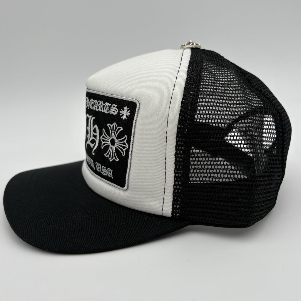 Chrome Hearts Hollywood Exclusive Trucker Hat ' White Black ' | BRAND NEW!