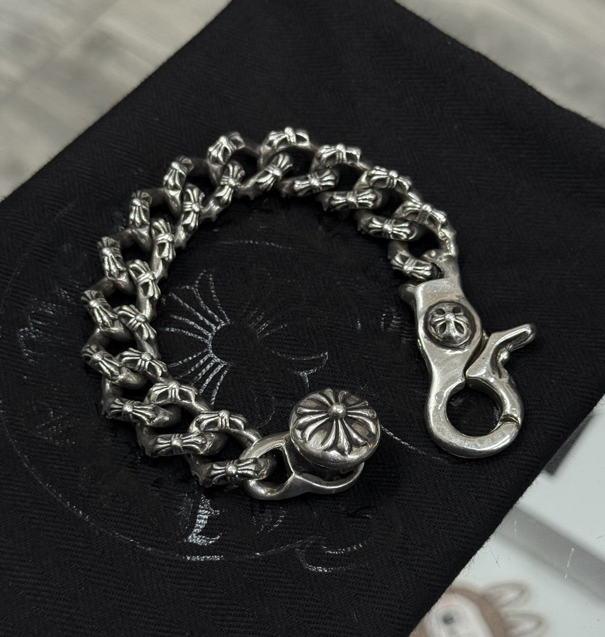 Chrome Hearts Bracelet | 925 Sterling Silver | Fancy Link | LOBSTER CLASP