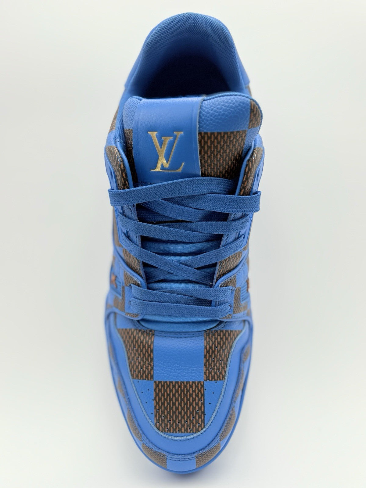 Size 7.5 LV (8.5-9 US) Louis Vuitton Trainer ' Blue Brown Checkered ' | GREAT!