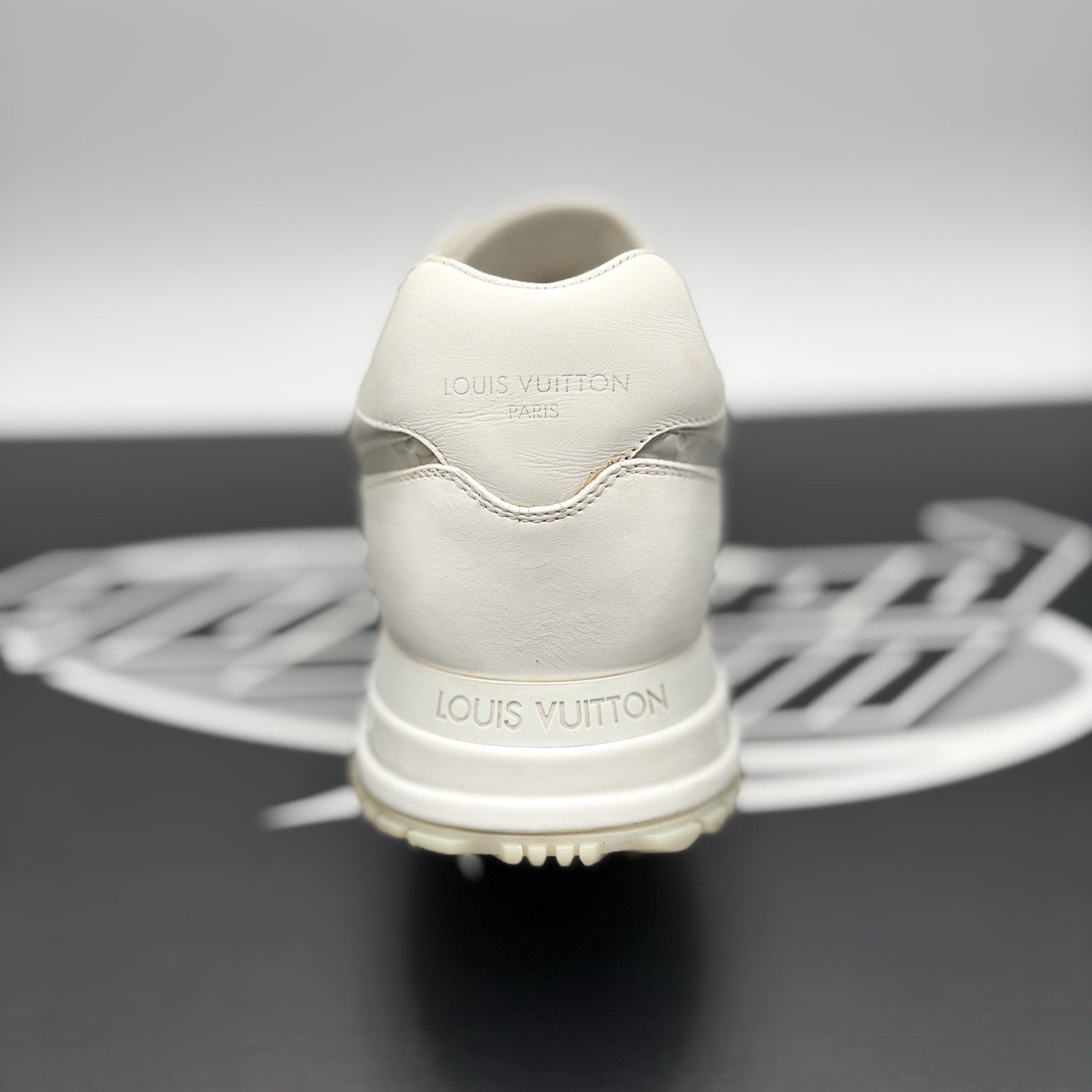 Size 12 LV (13-13.5 US) Louis Vuitton Run Away Sneaker ' White ' | GOOD!