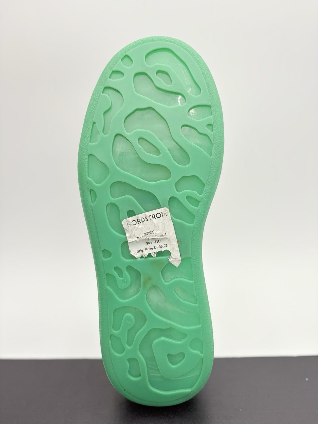 Size 41 (8 US) Alexander McQueen Oversized ' White Green Sole ' | SUPER CLEAN!