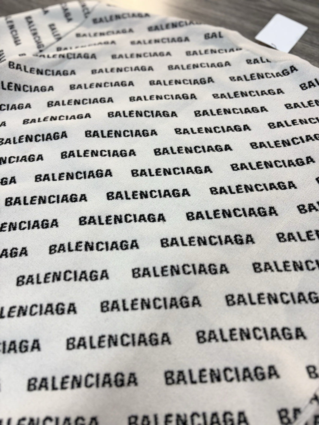 Size Small - Balenciaga All Over Logo Knit Crewneck ' White Black ' | BRAND NEW!
