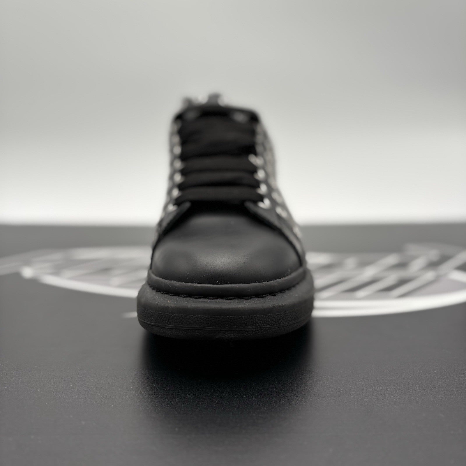 Size 43.5 (10.5 US) Alexander McQueen ' Black Silver Eyelets ' | GREAT COND!