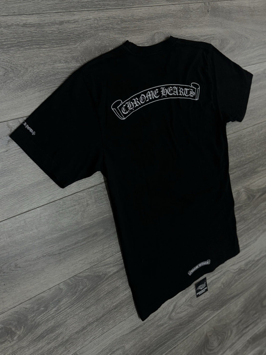 Size Medium - Chrome Hearts Scroll Logo T-Shirt ' Black ' | GREAT COND!