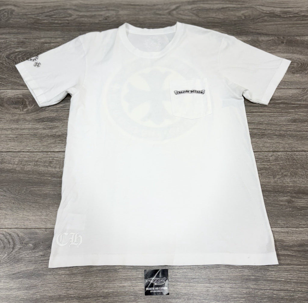 Size Medium - Chrome Hearts Plus Logo Short Sleeve T-Shirt ' White ' | EXCELLENT