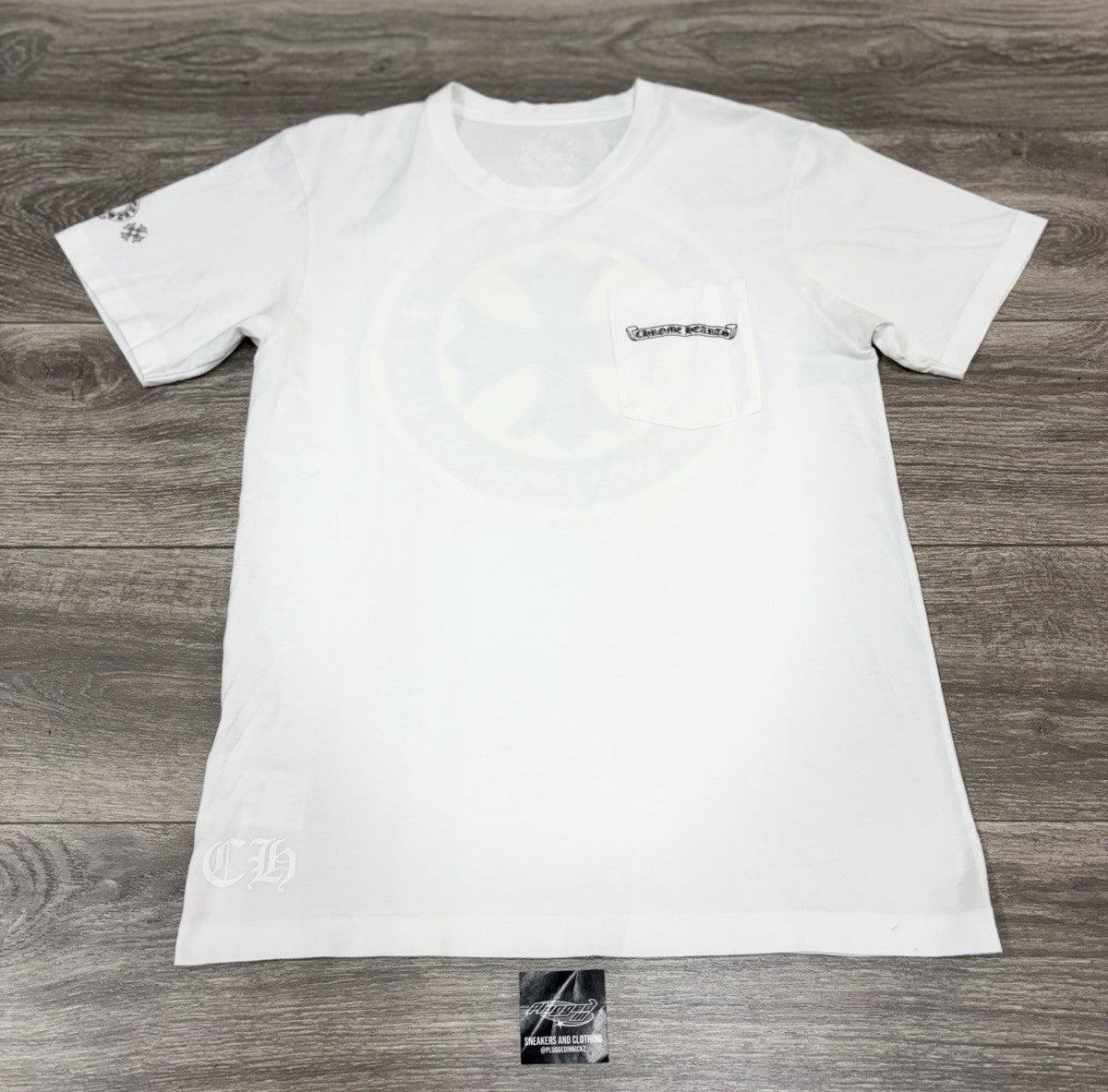 Size Medium - Chrome Hearts Plus Logo Short Sleeve T-Shirt ' White ' | EXCELLENT