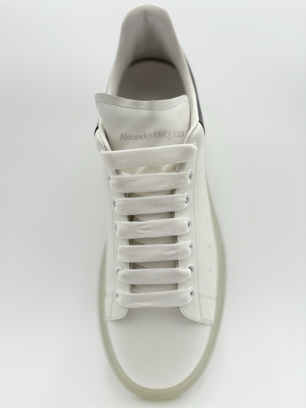 Size 44 (11 US) Alexander McQueen Clear Sole ' Black White ' | GOOD CONDITION!