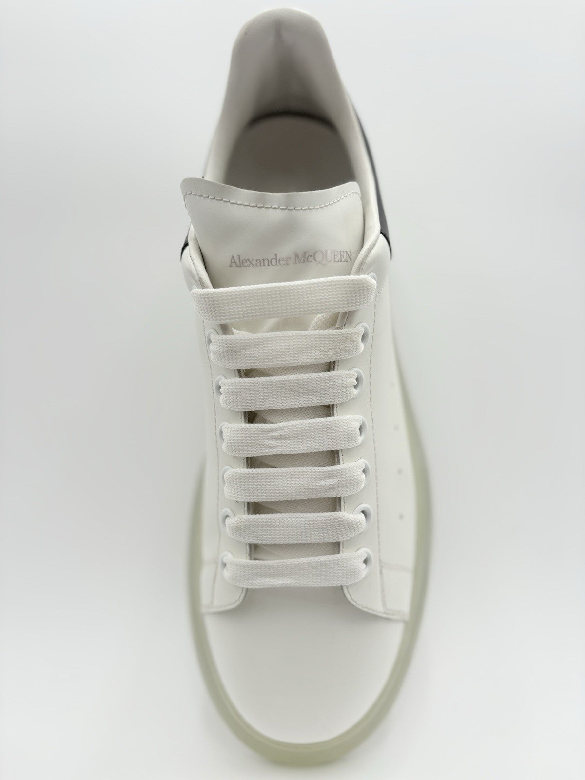 Size 44 (11 US) Alexander McQueen Clear Sole ' Black White ' | GOOD CONDITION!