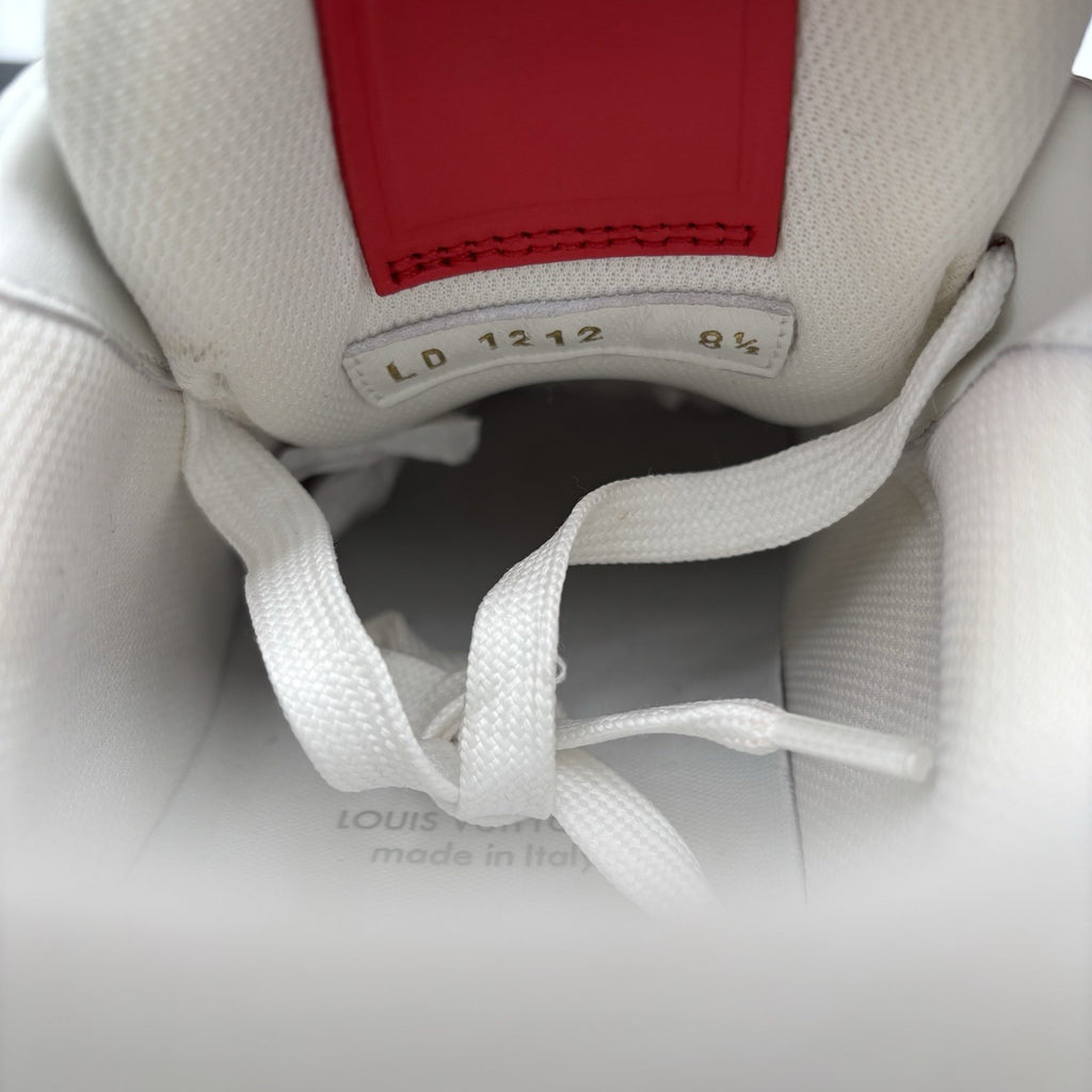 Size 8.5 LV (9.5-10 US) - Louis Vuitton Trainer  ' White, Red ' | SUPER CLEAN!