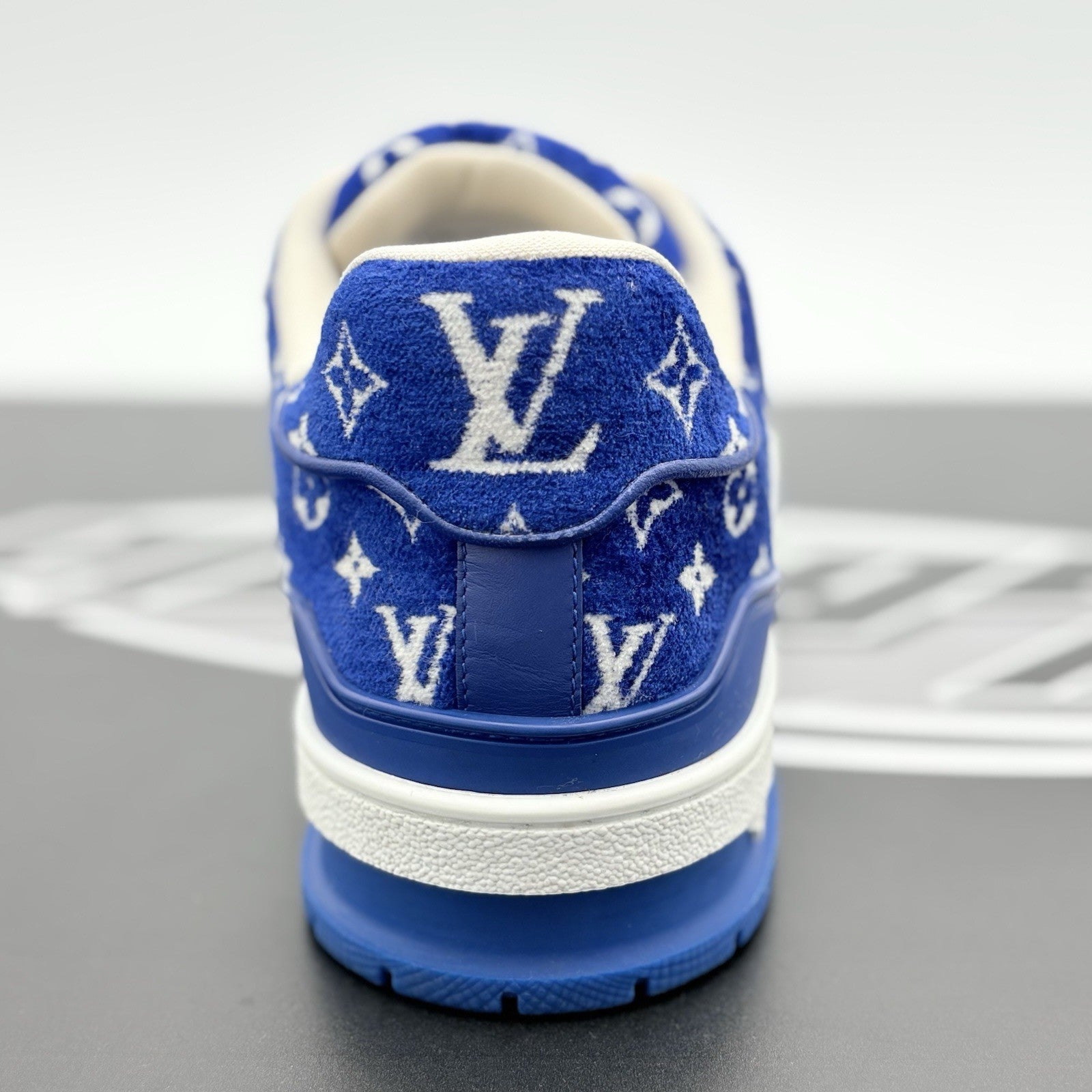 Size 8 LV (9-9.5 US) - Louis Vuitton Trainer ' Blue Monogram ' | SUPER CLEAN!