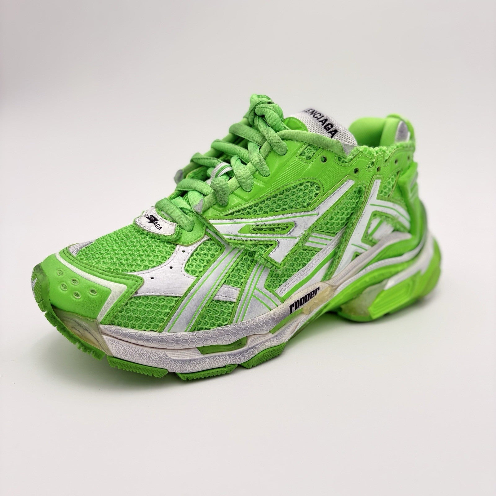 Size 41 (US 8) - Balenciaga Runner ' Fluo Green White ' | BRAND NEW!