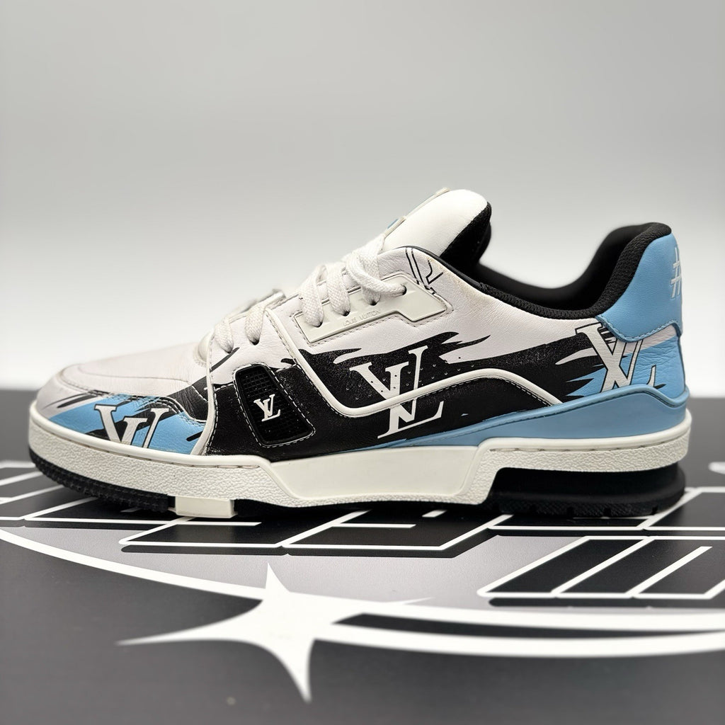 Size 8 LV (9-9.5 US) - Louis Vuitton Trainer #54 ' Graphic Print ' | GOOD COND!