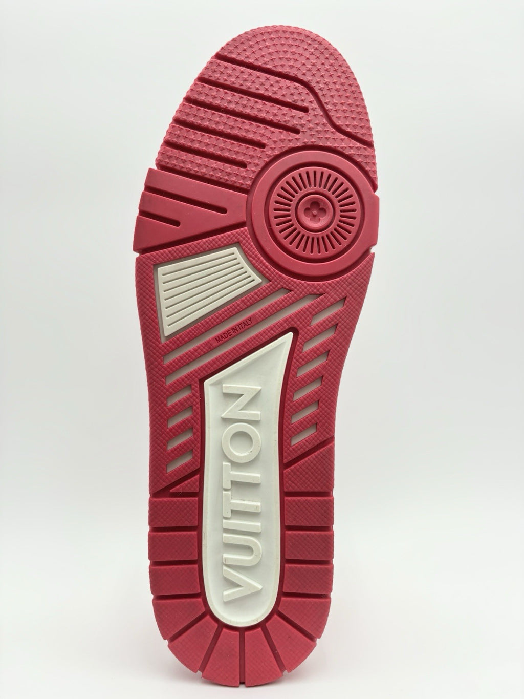 Size 9 LV (10-10.5 US) Louis Vuitton Trainer  ' Red White ' | EXCELLENT COND!
