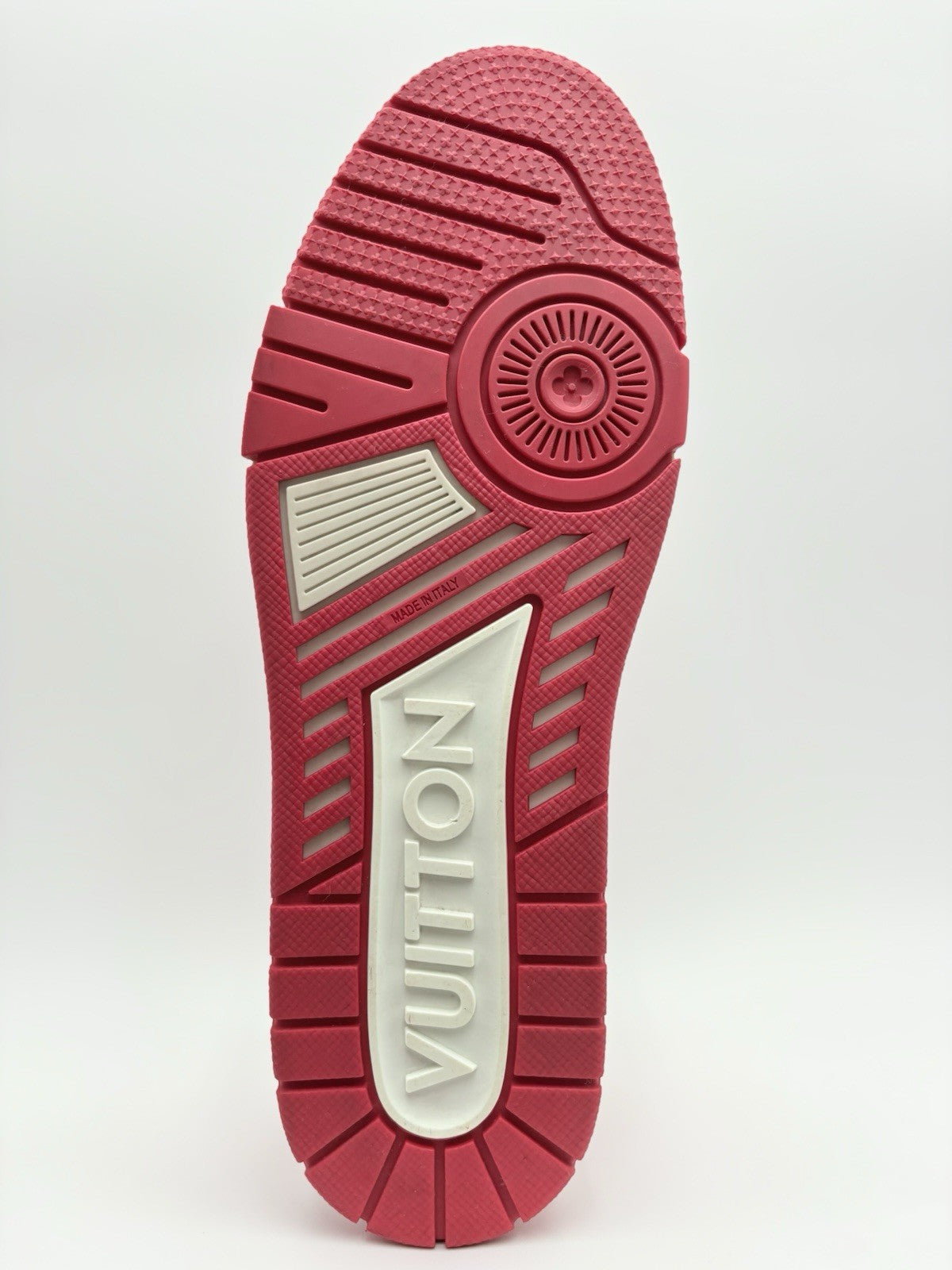 Size 9 LV (10-10.5 US) Louis Vuitton Trainer  ' Red White ' | EXCELLENT COND!