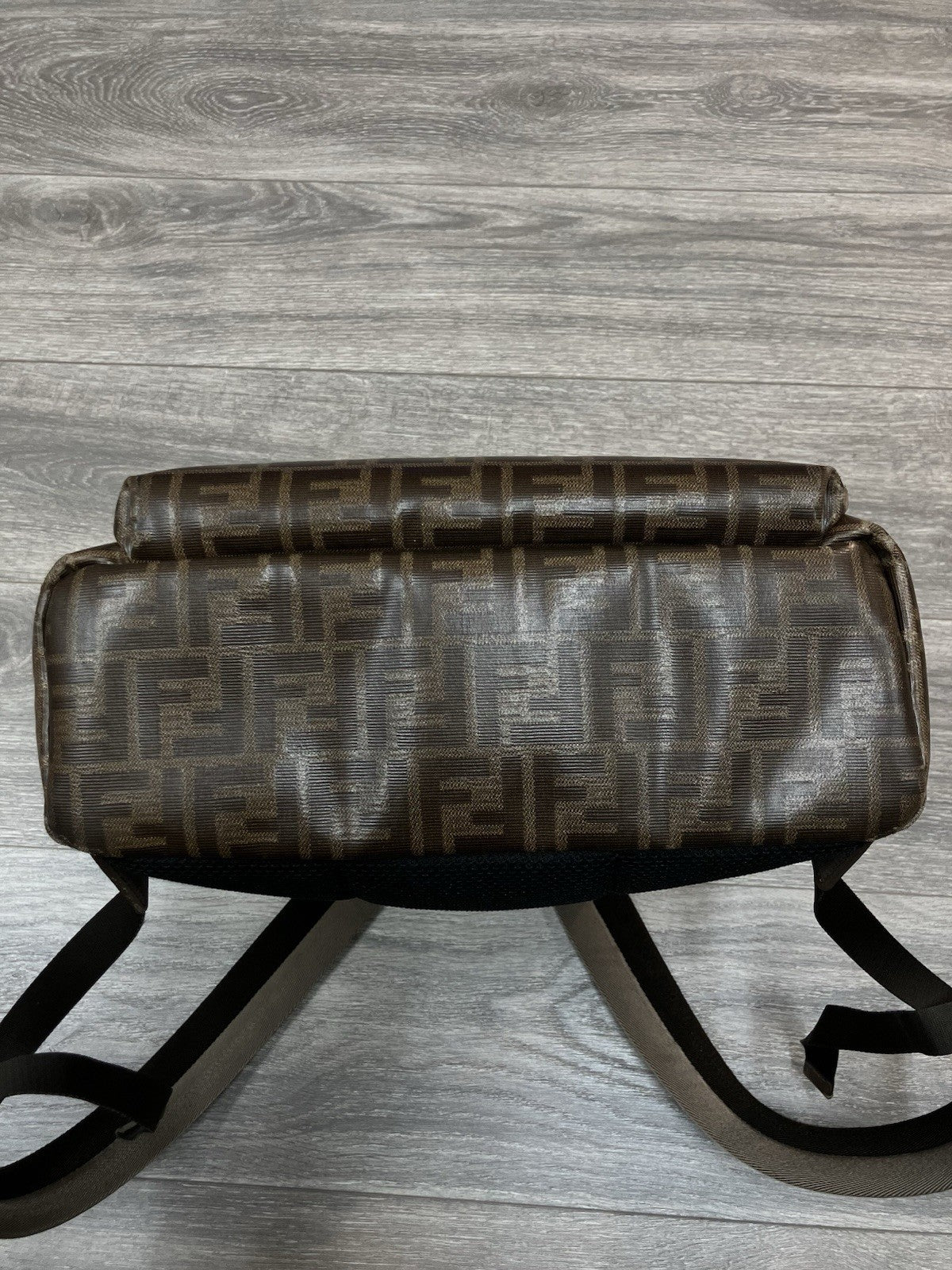 Fendi x Fila Brown Zucca Coated Canvas Mania Backpack