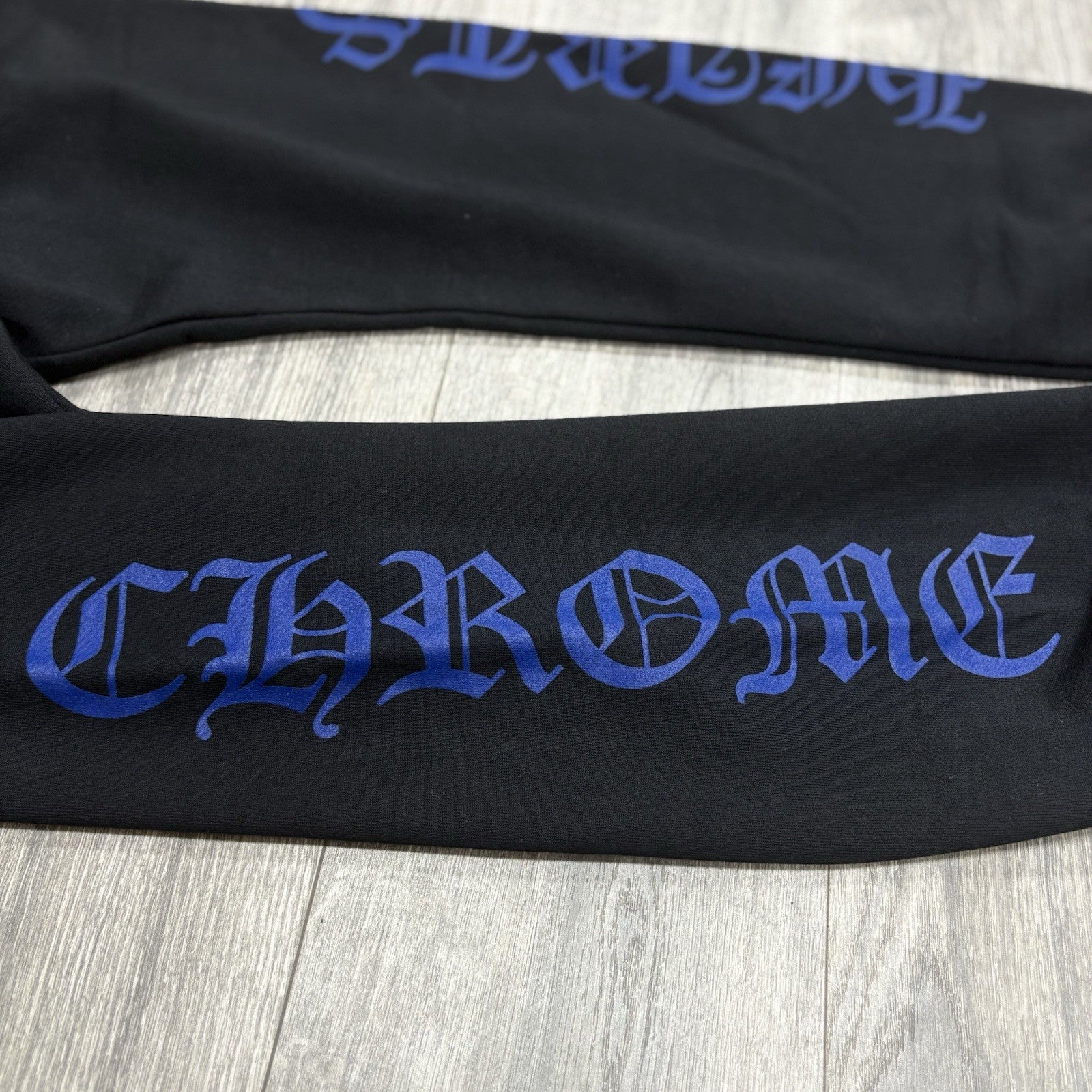 Size Small - Chrome Hearts Horseshoe Logo Sweatpants ' Blue Black ' | NEW!