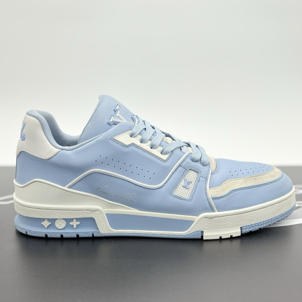 Size 9.5 LV (US 10.5-11) - Louis Vuitton Trainer ' Light Blue ' | GREAT COND!