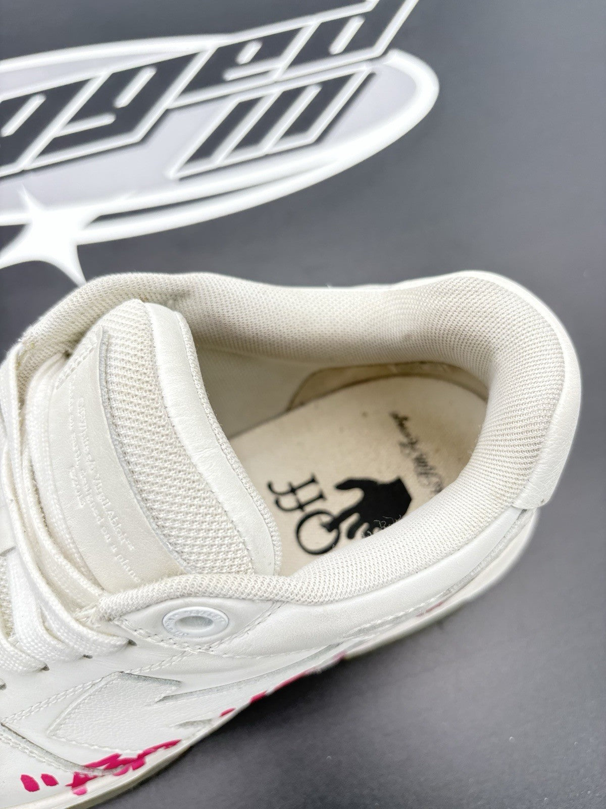Size 42 (9 US) Off-White Out of Office “For Walking” ' White Fuchsia ' | GOOD!