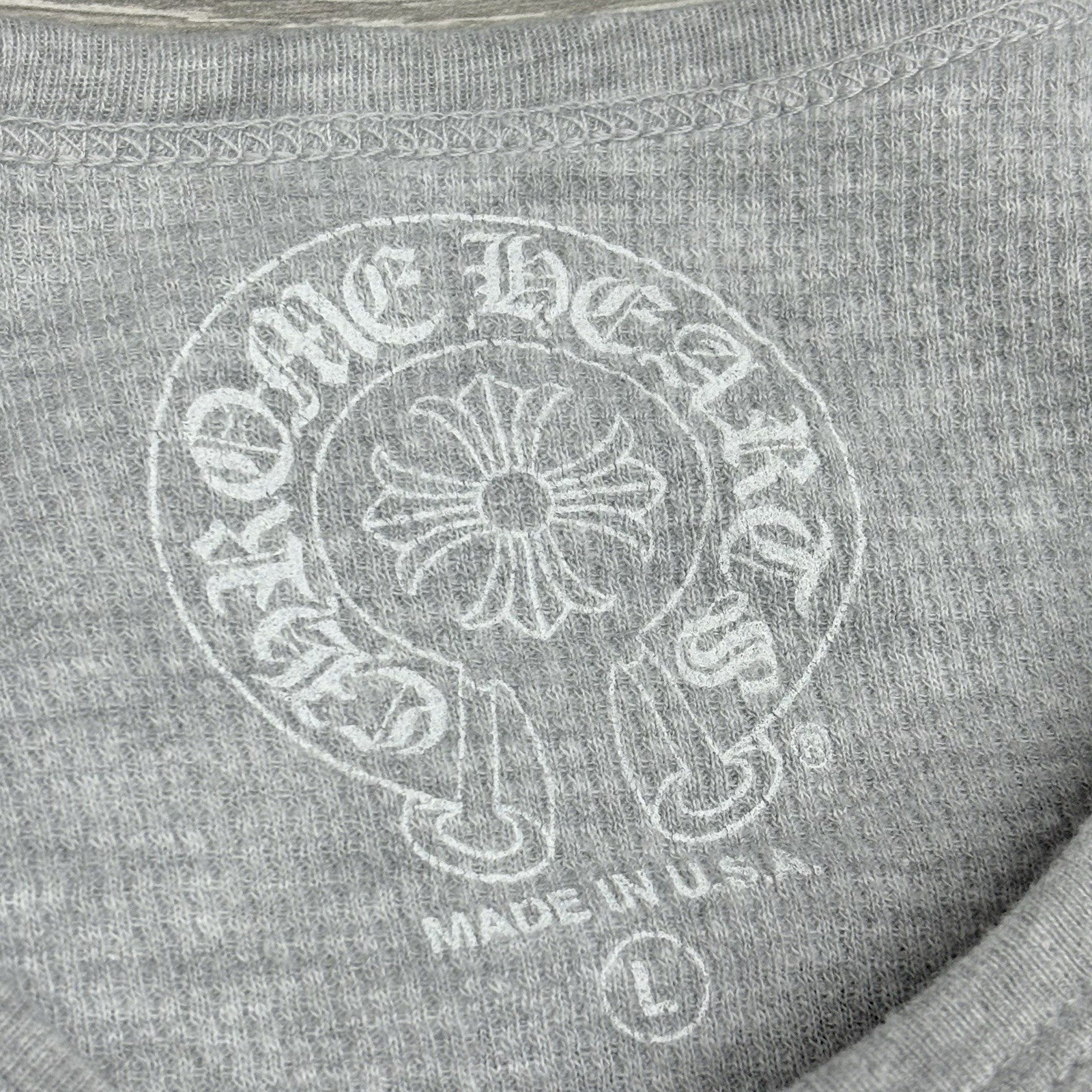 Size L - Chrome Hearts Dagger Long Sleeve Thermal ' Grey ' | WORN 1-3x