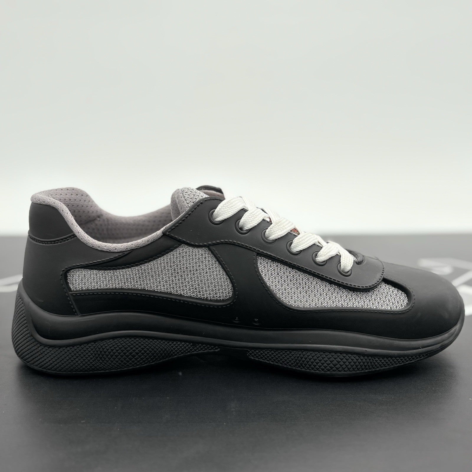 Size 40 (7 US) - Prada America's Cup Soft Rubber ' Black ' | SUPER CLEAN!