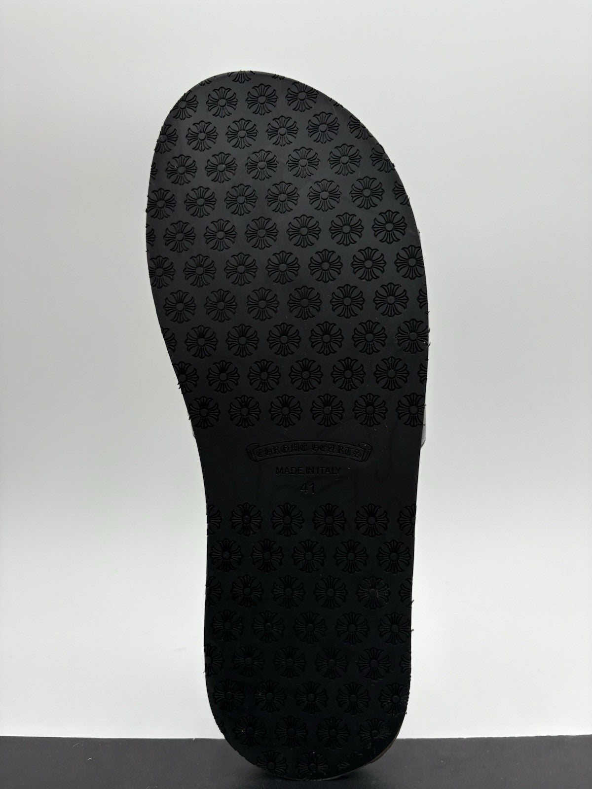 Size 41 (8 US) - Chrome Hearts Leather Slides ' Black ' | SUPER CLEAN!