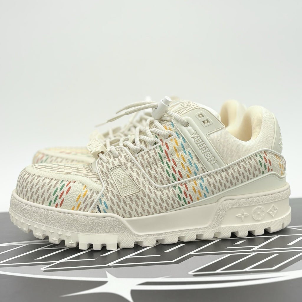 Size 8 LV (9-9.5 US) Louis Vuitton Maxi Trainer ' Beige Multicolor ' | WORN ONCE