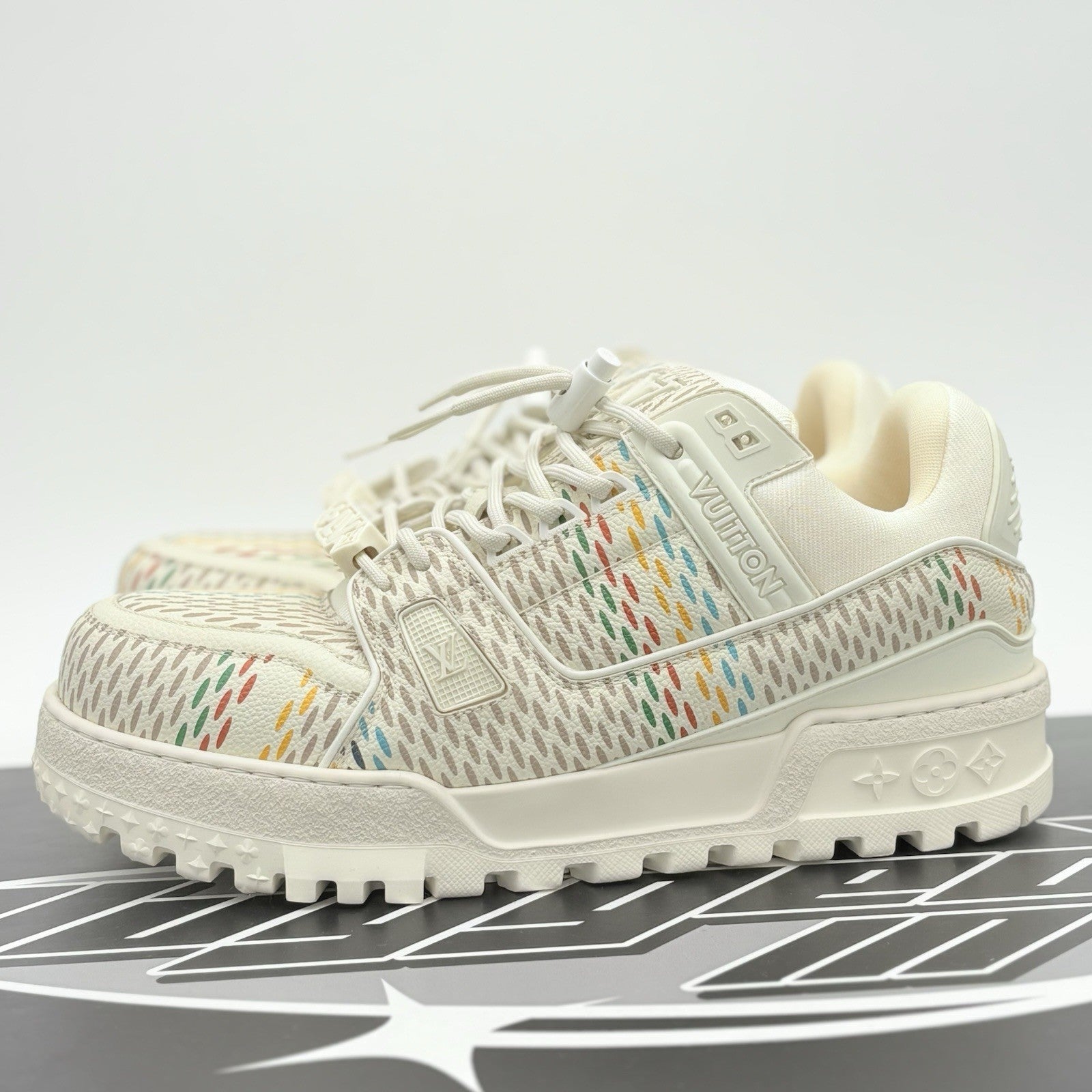 Size 8 LV (9-9.5 US) Louis Vuitton Maxi Trainer ' Beige Multicolor ' | WORN ONCE