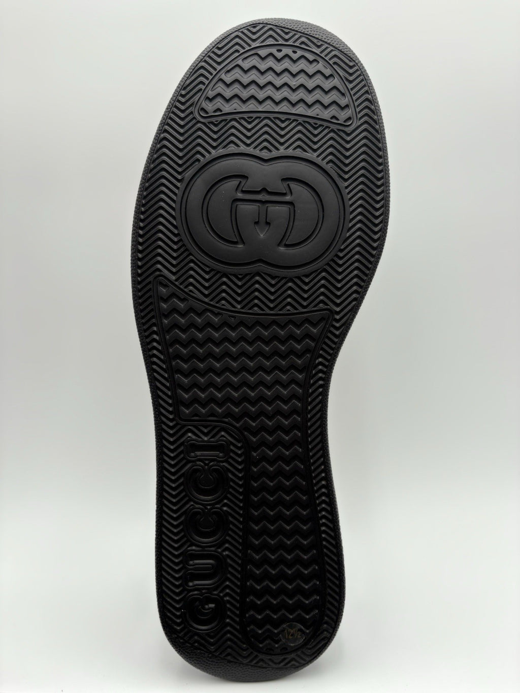 Size 12.5 G (13 US) - Gucci GG Embossed ' Black Leather ' | BRAND NEW!