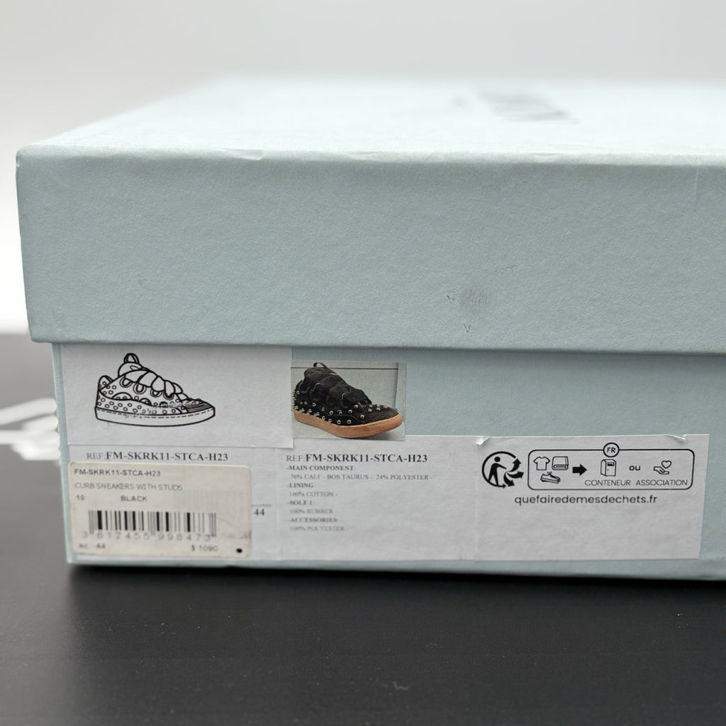 Size 44 (11 US) - Lanvin Studded Curb Sneaker ' Black ' | NEW!