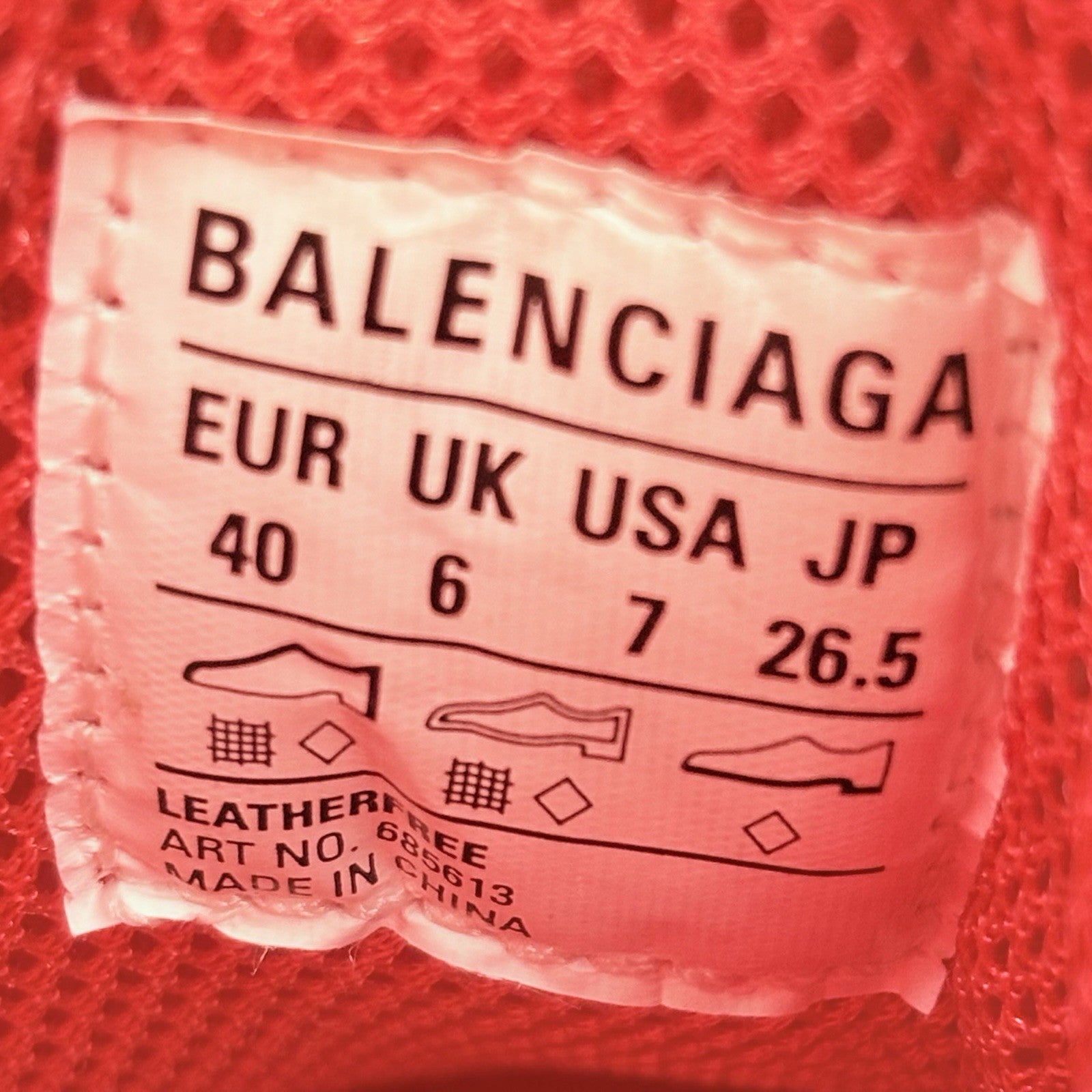 Size 40 (7 US) - Balenciaga Bouncer Defender Sneaker ' Red ' | EXCELLENT COND!