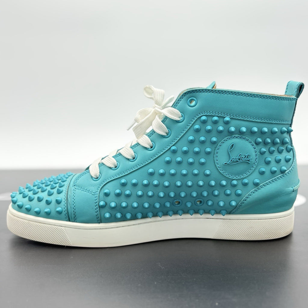 Size 45 (12 US) Christian Louboutin High Spikes ' Turquoise ' | GREAT CONDITION!