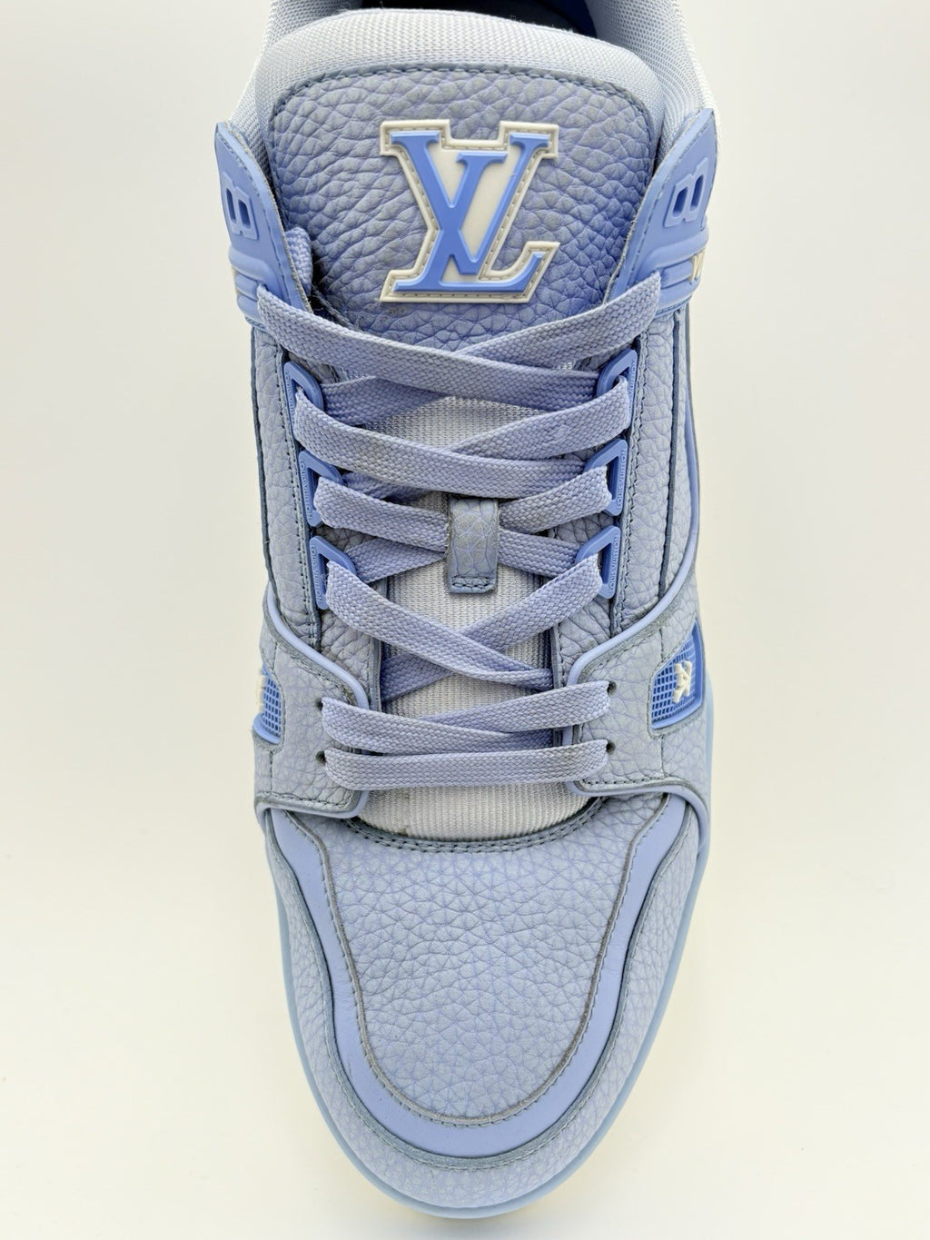 Size 11 LV (12-12.5 US) Louis Vuitton Trainer ' Light Blue White ' | GREAT COND!