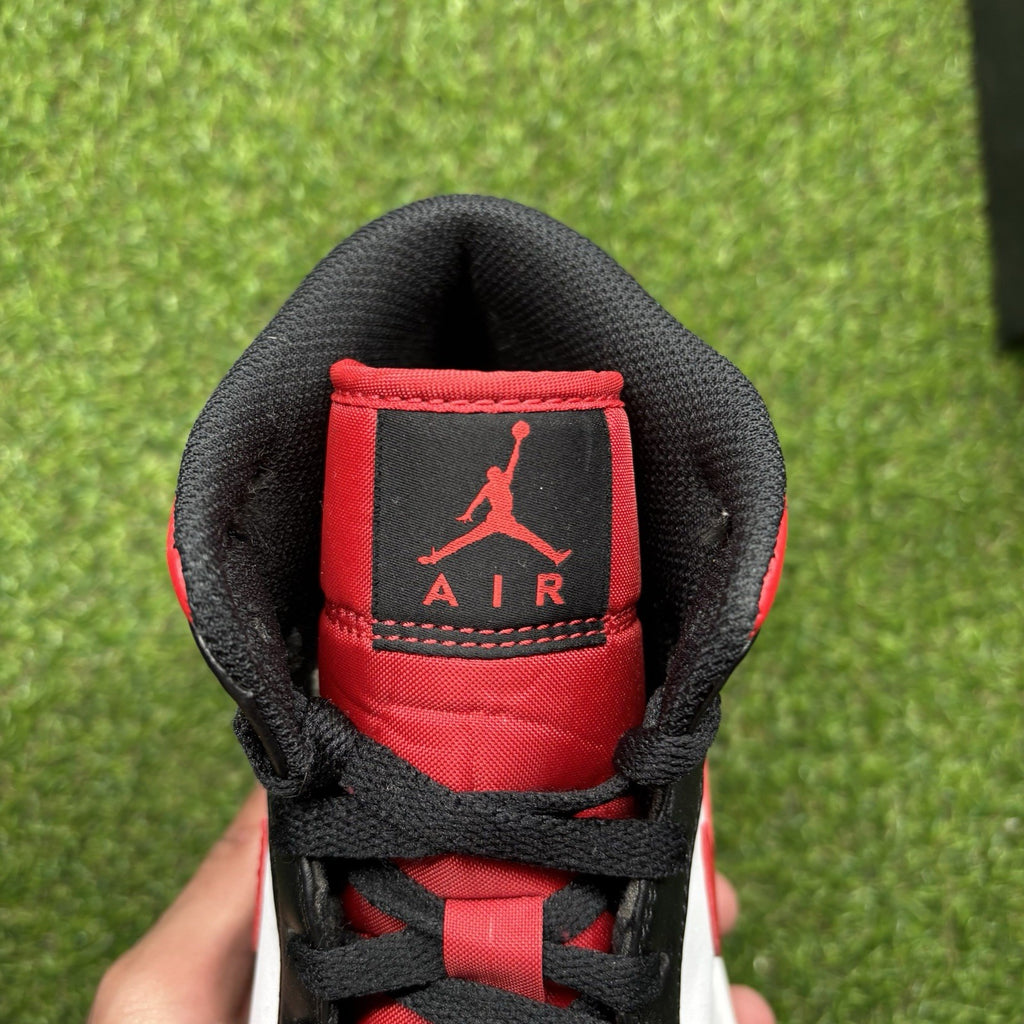 Size 8 - Jordan 1 Mid Bred Toe | SUPER CLEAN!