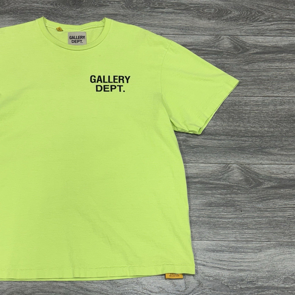 Size Large - Gallery Dept Souvenir Tee ' Lime Green ' | ONLY WORN 1x