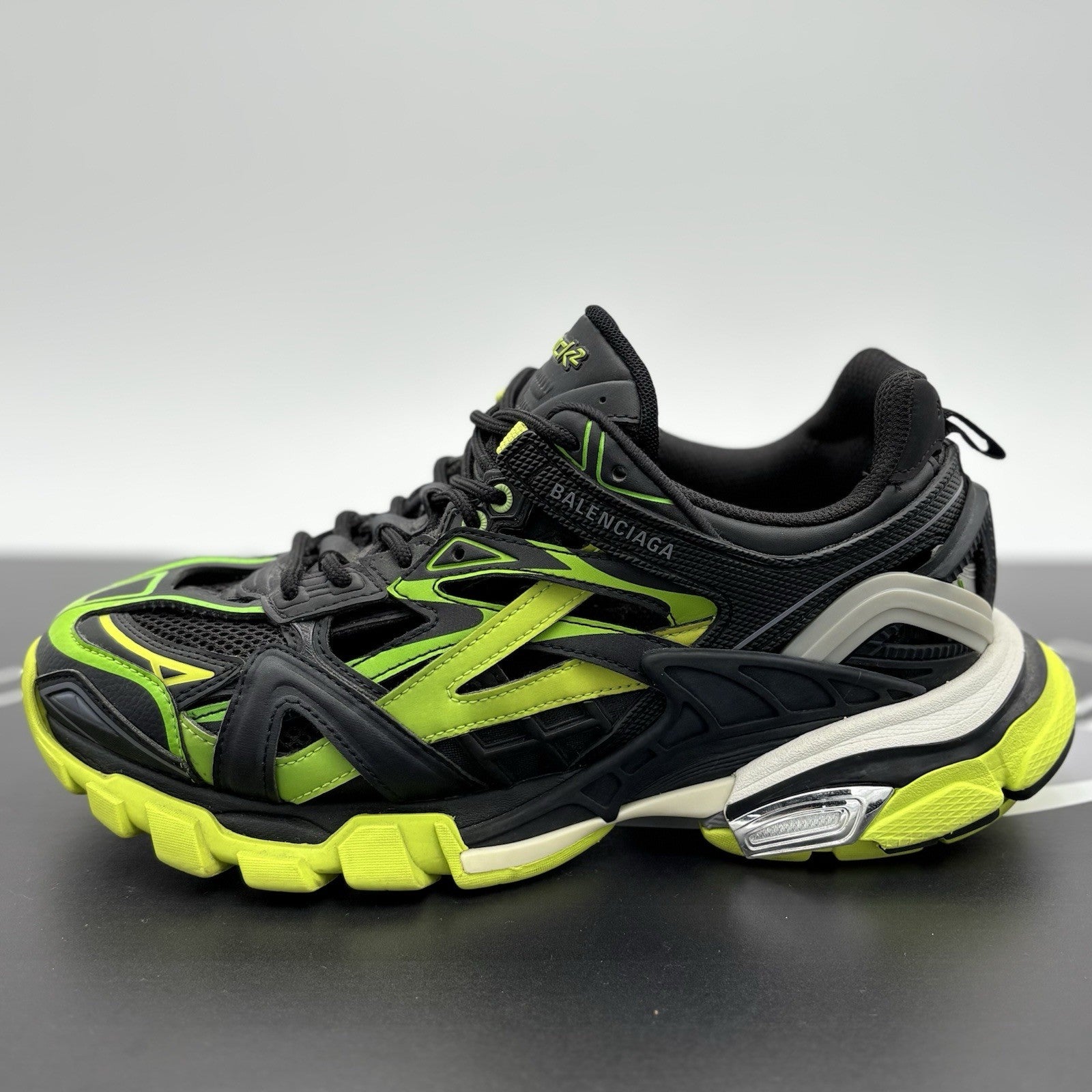 Size 40 (7 US) - Balenciaga Track 2 Trainer ' Black Yellow Green ' | GREAT COND!