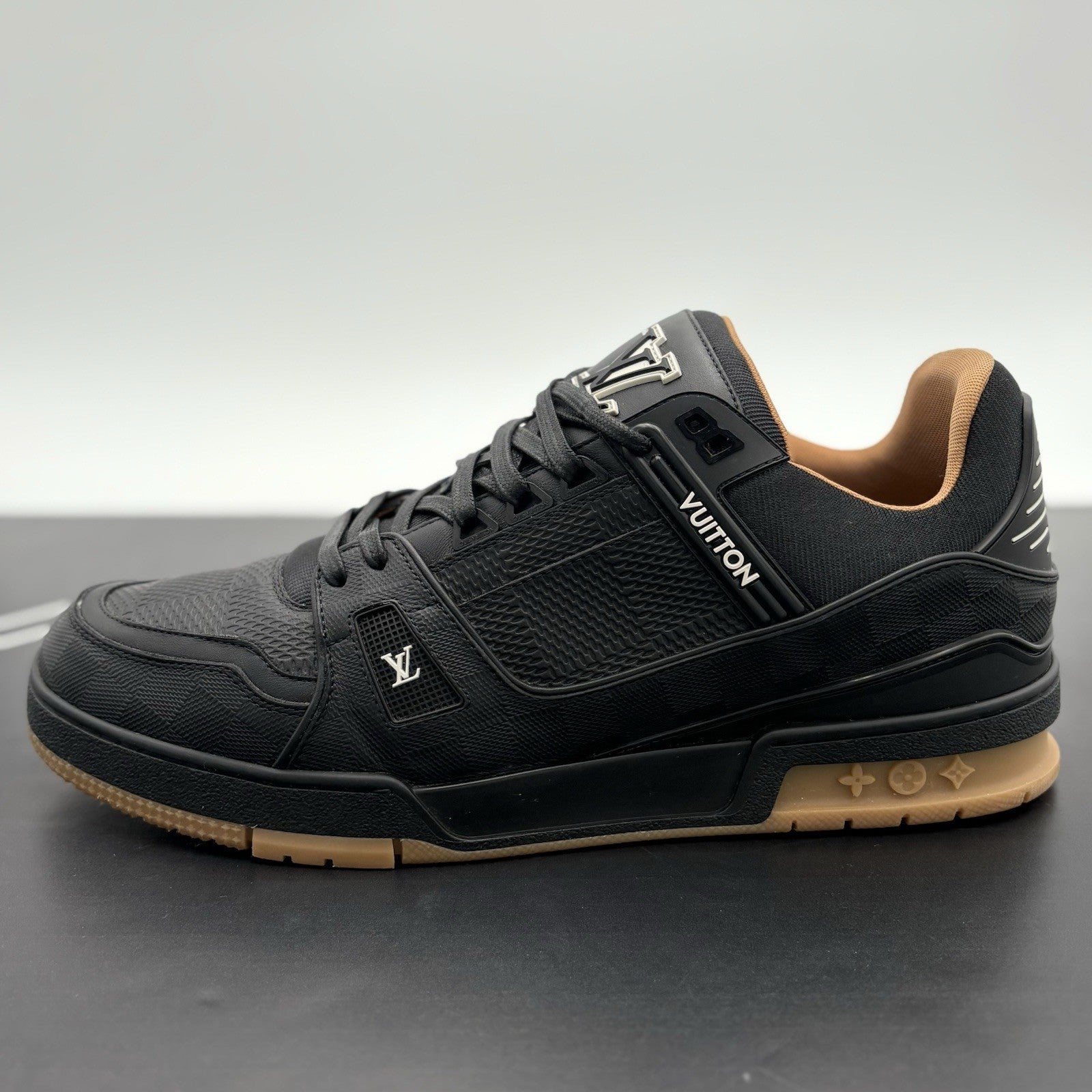 Size 11 LV (12-12.5 US) Louis Vuitton Trainer ' Black Brown ' | GREAT CONDITION!