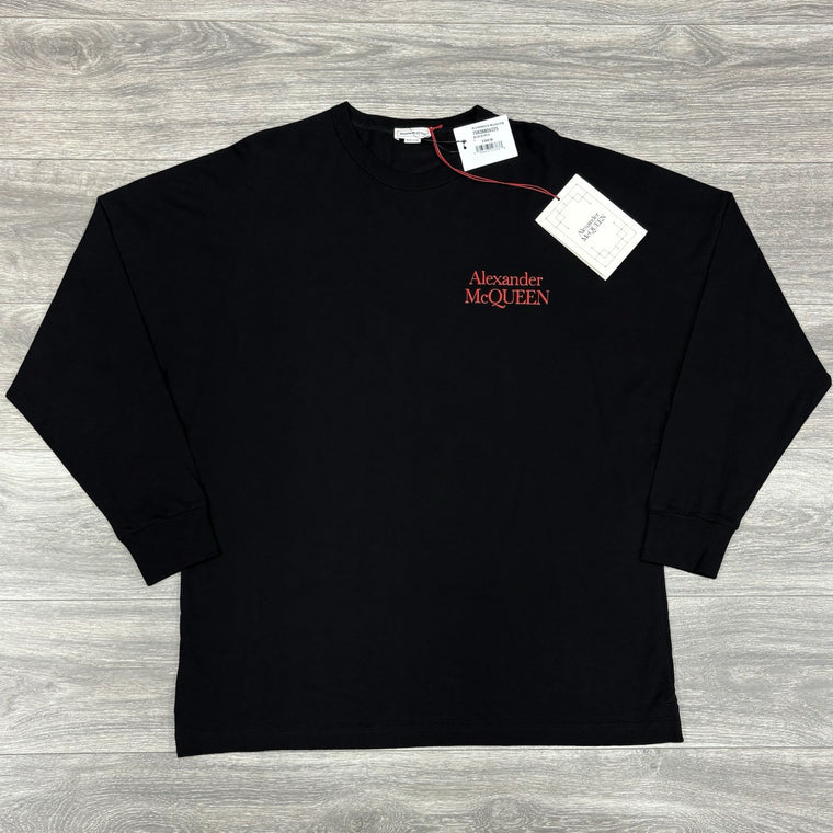 Printed Logo Long Sleeve Shirt Black Red — photo 4