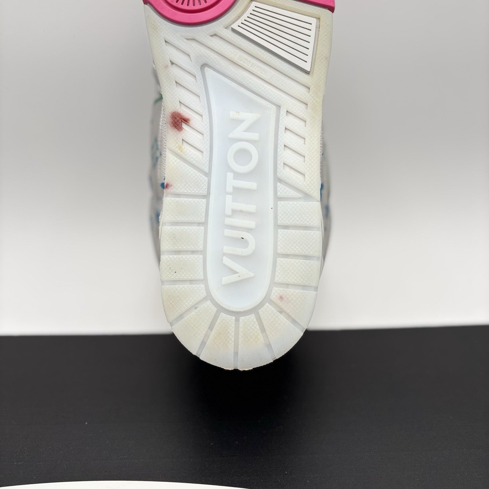 Size 11 LV (12-12.5 US) Louis Vuitton Skate ' Grey Monogram Multicolor' | GREAT!