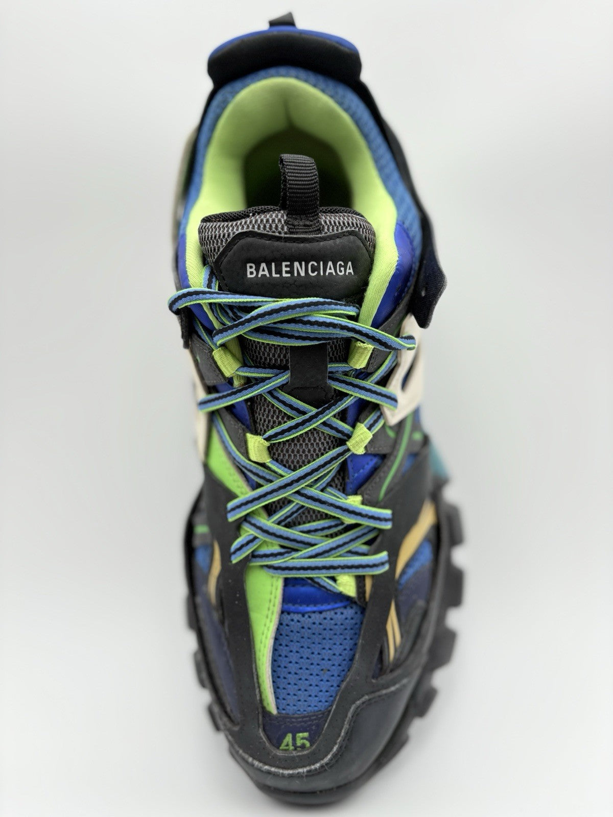Size 45 (12 US) - Balenciaga Track ' Black Green Blue Gold ' | GREAT CONDITION!