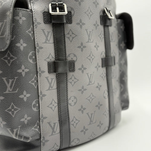 Louis Vuitton Cristopher MM Monogram Eclipse Backpack ' Black Grey '