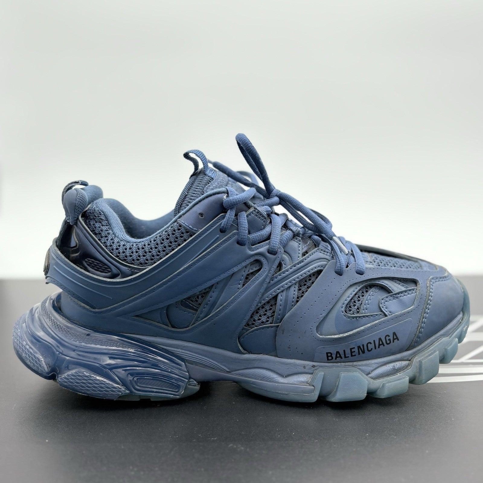 Size 40 (7 US) - Balenciaga Track ' Clear Sole Dark Navy '