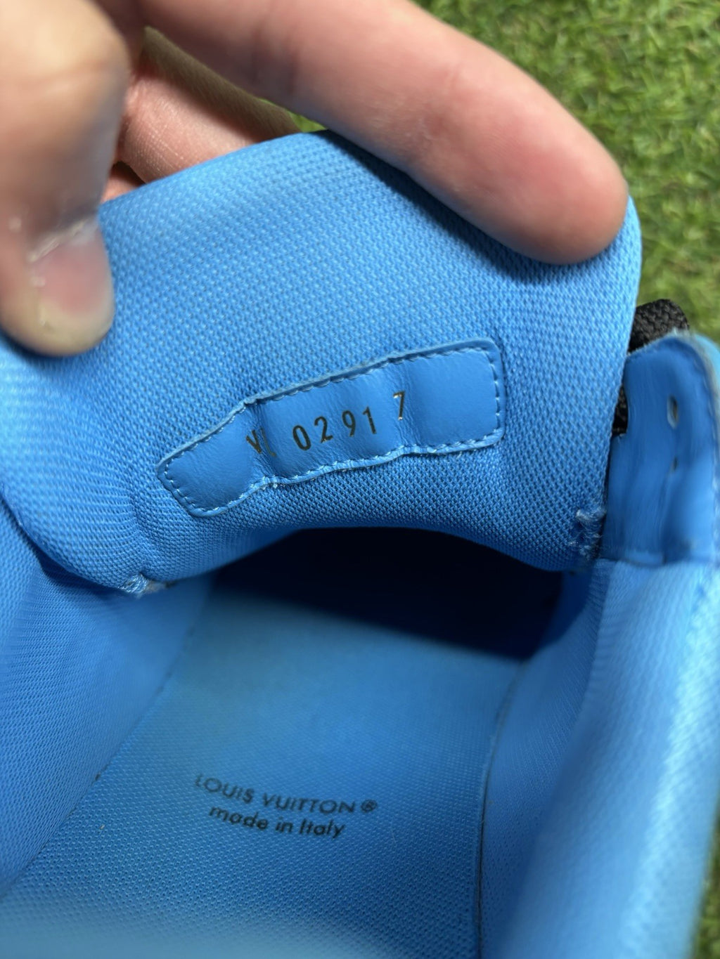 Size 7 LV (8-8.5 US) - Louis Vuitton Trainer ' Blue, Black ' | GREAT CONDITION!