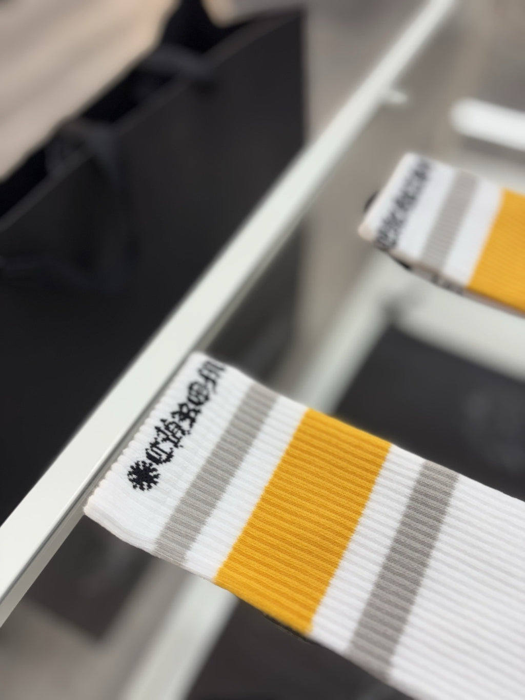 Size Medium (6-9 US) - Chrome Hearts Miami Socks ' White ' | NEW!