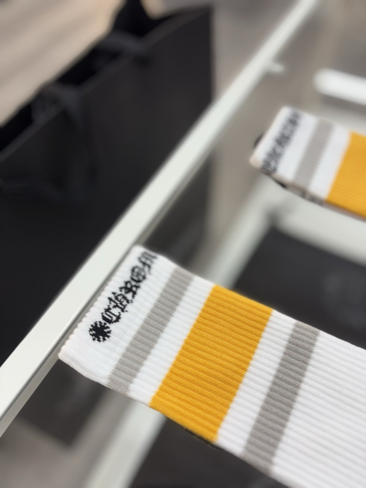 Size Medium (6-9 US) - Chrome Hearts Miami Socks ' White ' | NEW!