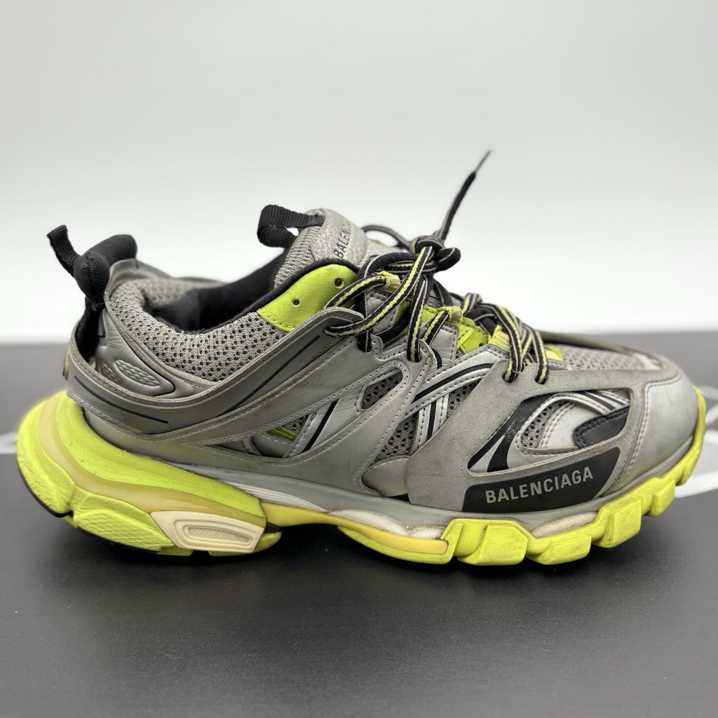 Size 43 (10 US) Balenciaga Track Sneaker ' Silver Neon Yellow ' | GOOD CONDITION