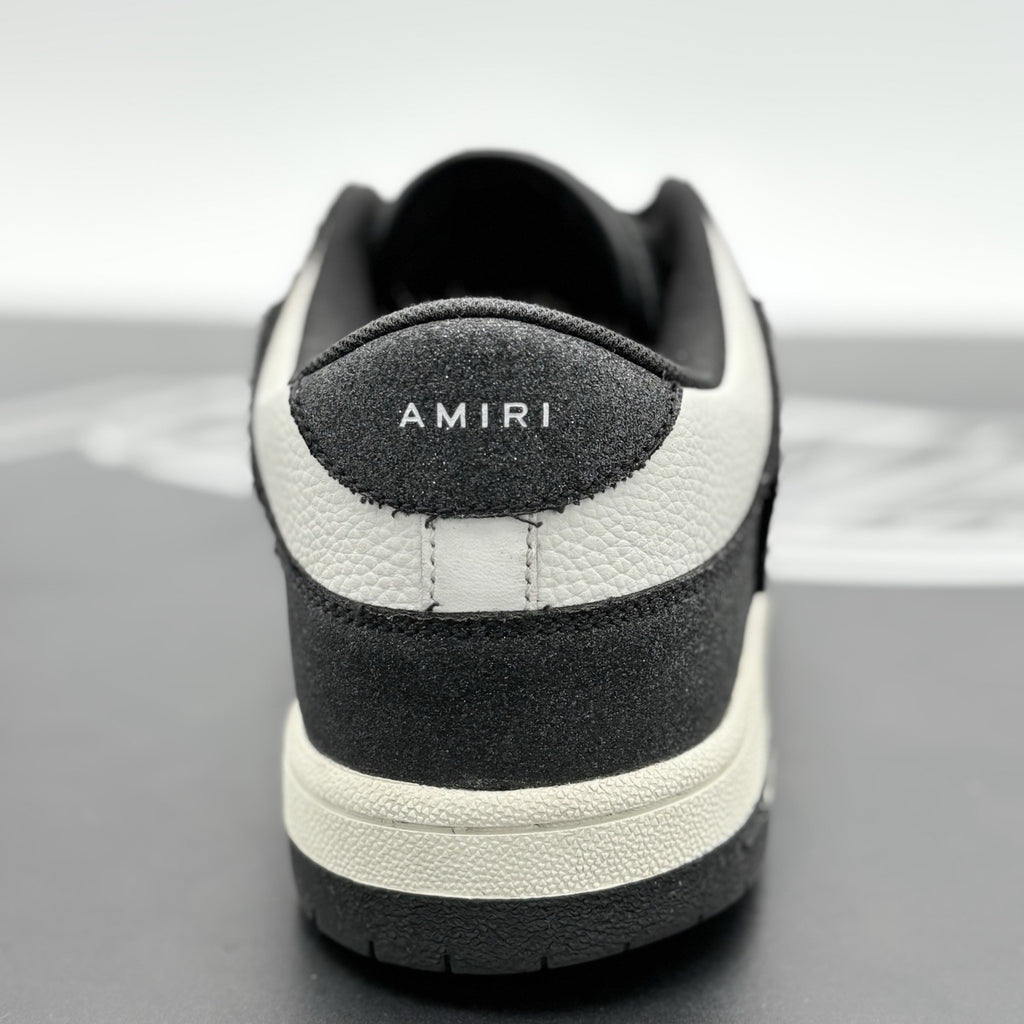 Size 46 (13 US) Amiri Skel Low Top Shimmer Sneaker ' Black '