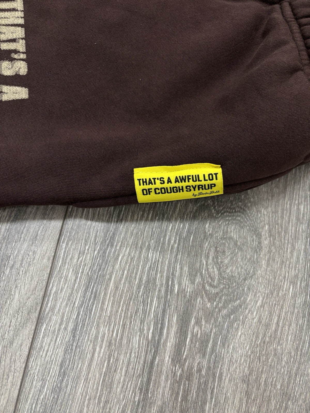 Size L - That's A Awful Lot Of Cough Syrup Sweats x MLK ‘ Brown ‘ | NEW!