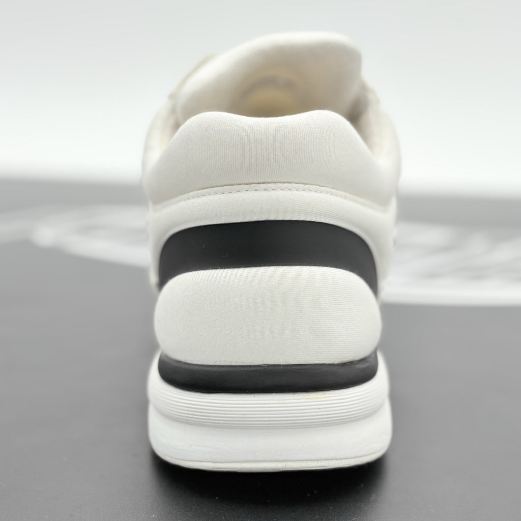 Size 45 (12 US) Chanel Nylon & Suede Low Top ' White Black ' | SUPER CLEAN!